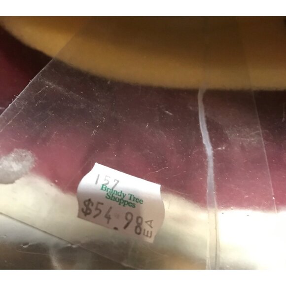 Porcelain Face Santa Claus Figurine Tree Topper Red Velvet & Faux Fur Coat 18" - Picture 8 of 11